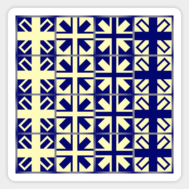 Christian Cross Pattern 2 Magnet by Aqua Juan